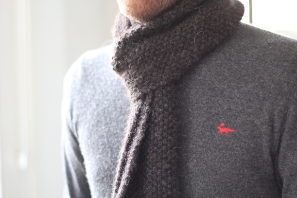moss stitch scarf - genevieve blog