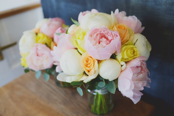 peonies and roses - genevieve blog